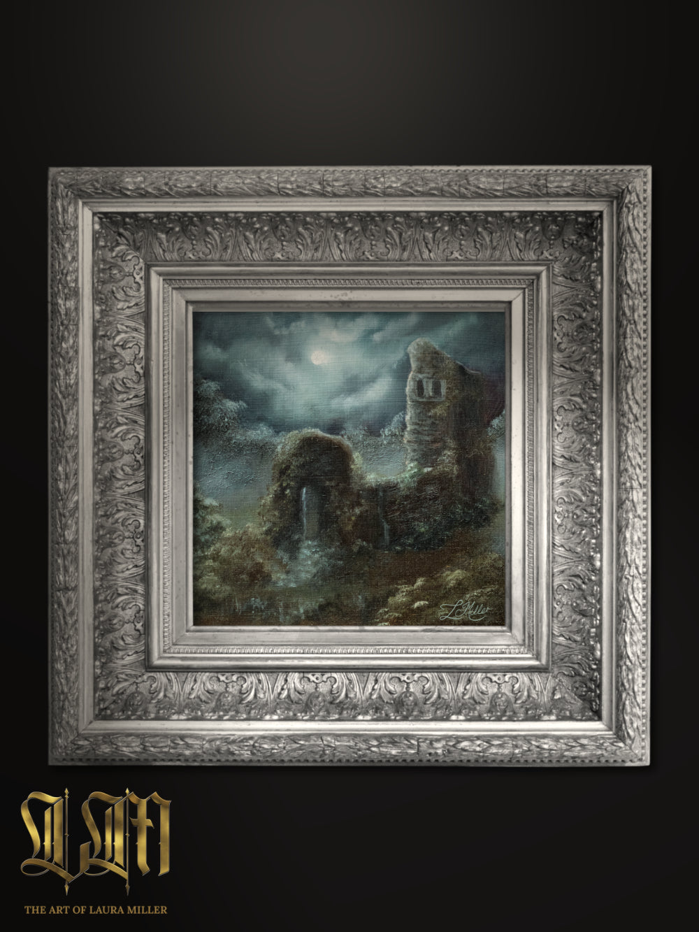 "Overgrown Ruins in the Moonlight" Unframed Fine Art Print