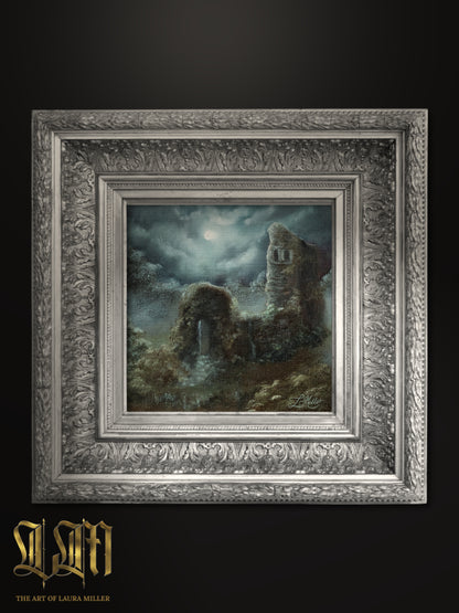 "Overgrown Ruins in the Moonlight" Unframed Fine Art Print