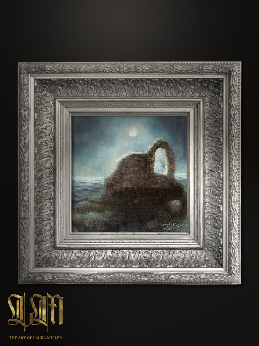 "Ruins in the Foggy Moonlight" Unframed Fine Art Print