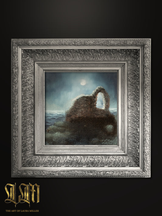 "Ruins in the Foggy Moonlight" Unframed Fine Art Print